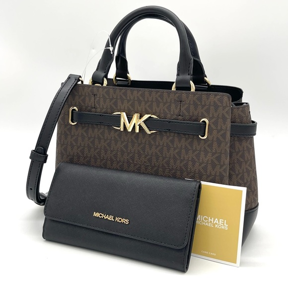 Michael Kors Reed Small Satchel Crossbody Bag & Trifold Wallet - Picture 1 of 12